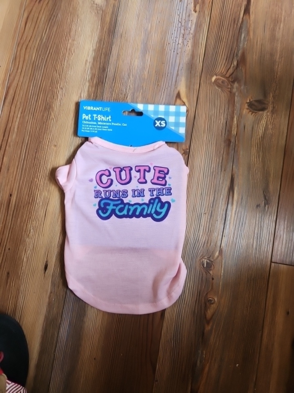 Vibrant Pink "Cute Runs in the Family" Dog T-Shirt
